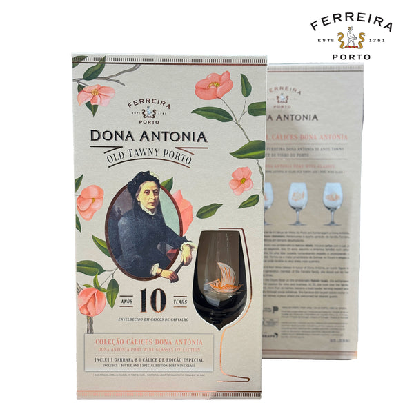 FERREIRA PORT | DONA ANTONIA 10 YEARS OLD TAWNY GIFTBOX + GLAS